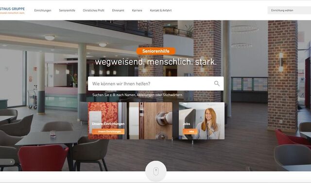Online Seite der Suchmaschine 